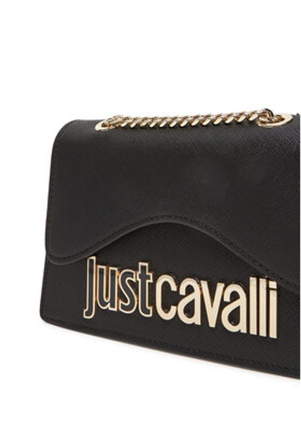 Just Cavalli Torebka 78RA4BB7 ZS766 Czarny. Kolor: czarny. Materiał: skórzane