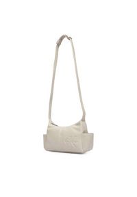 Calvin Klein Torebka Pockets Monologo Crossbody LV04F3687G Kremowy. Kolor: kremowy. Materiał: skórzane #6