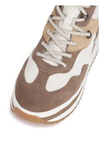 Rieker Revolution Lifestyle Sneakersy W0970-64 Beżowy. Kolor: beżowy. Materiał: zamsz, skóra #4