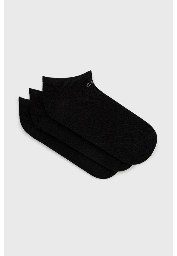 Calvin Klein Skarpetki (3-pack) damskie kolor czarny. Kolor: czarny