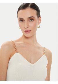 Morgan Top 241-MUSTO Écru Slim Fit. Materiał: syntetyk #4