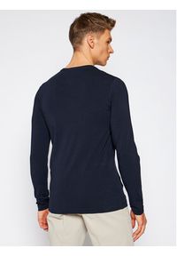 TOMMY HILFIGER - Tommy Hilfiger Longsleeve Stretch Tee MW0MW10804 Granatowy Slim Fit. Kolor: niebieski. Materiał: bawełna. Długość rękawa: długi rękaw