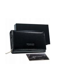 4U CAVALDI - Portfel damski czarny Cavaldi RD-21-GCL-0788 BLACK. Kolor: czarny. Materiał: skóra