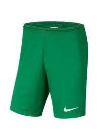 Spodenki dla dzieci Nike Dry Park III NB K zielone BV6865 302. Kolor: zielony. Styl: sportowy