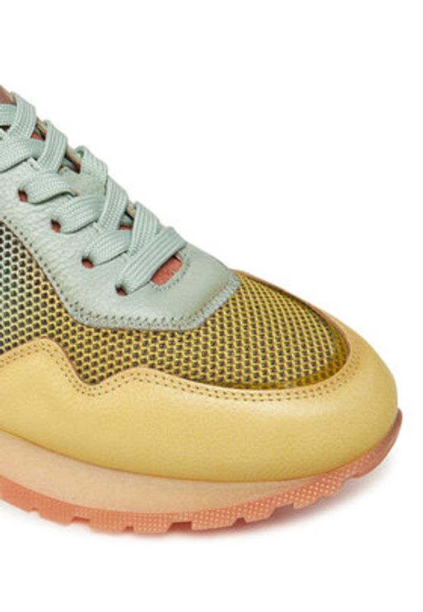 Hispanitas Sneakersy Kansas CHV253812 Żółty. Kolor: żółty. Materiał: skóra