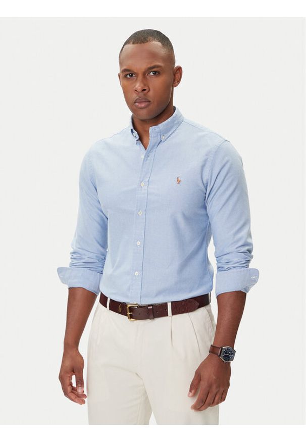 Polo Ralph Lauren Koszula Classics 710767444001 Niebieski Slim Fit. Typ kołnierza: polo. Kolor: niebieski. Materiał: bawełna