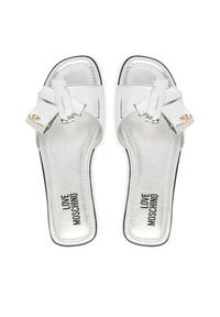 Love Moschino - LOVE MOSCHINO Klapki JA28142G0OJE090B Srebrny. Kolor: srebrny. Materiał: skóra #4