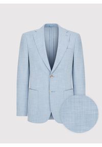 Pako Lorente - PAKO LORENTE – Casualowa marynarka męska w kolorze niebieskim. Okazja: na co dzień. Kolor: beżowy, niebieski. Materiał: poliester, wiskoza, elastan. Wzór: gładki. Sezon: wiosna. Styl: casual #3