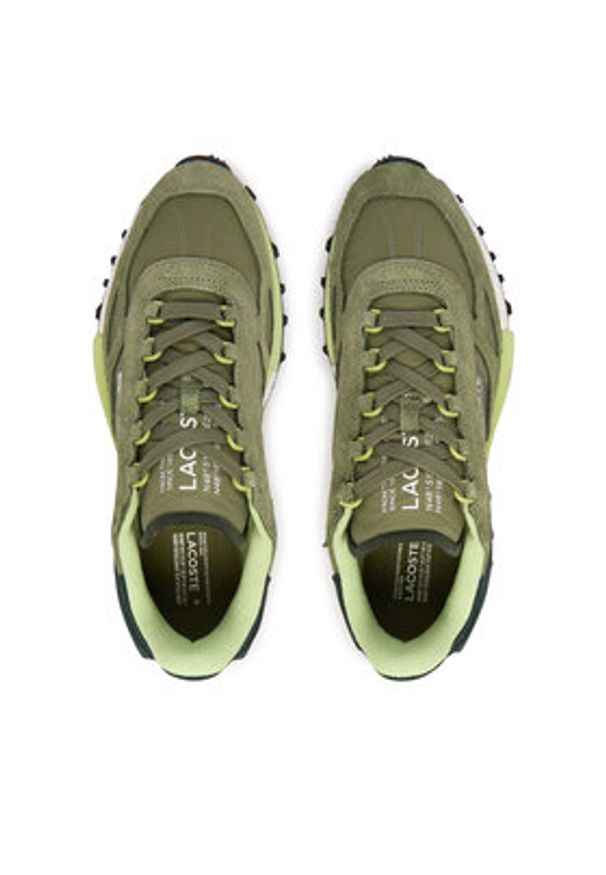Lacoste Sneakersy Elite Active 51SMA0041 Khaki. Kolor: brązowy. Materiał: zamsz, skóra