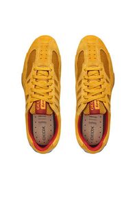 Geox Sneakersy U Snake Original U55MNA 02214 C2112 Żółty. Kolor: żółty. Materiał: zamsz, skóra