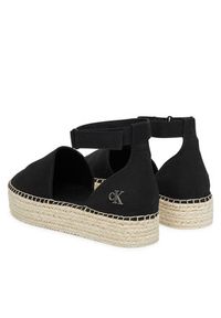 Calvin Klein Jeans Espadryle Flatform Espadrille Sling Mg YW0YW01735 Czarny. Kolor: czarny. Materiał: materiał #4
