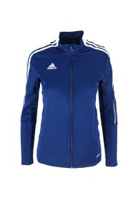 Adidas - Bluza piłkarska damska adidas Tiro 21 Track. Kolor: biały, wielokolorowy, niebieski. Sport: piłka nożna