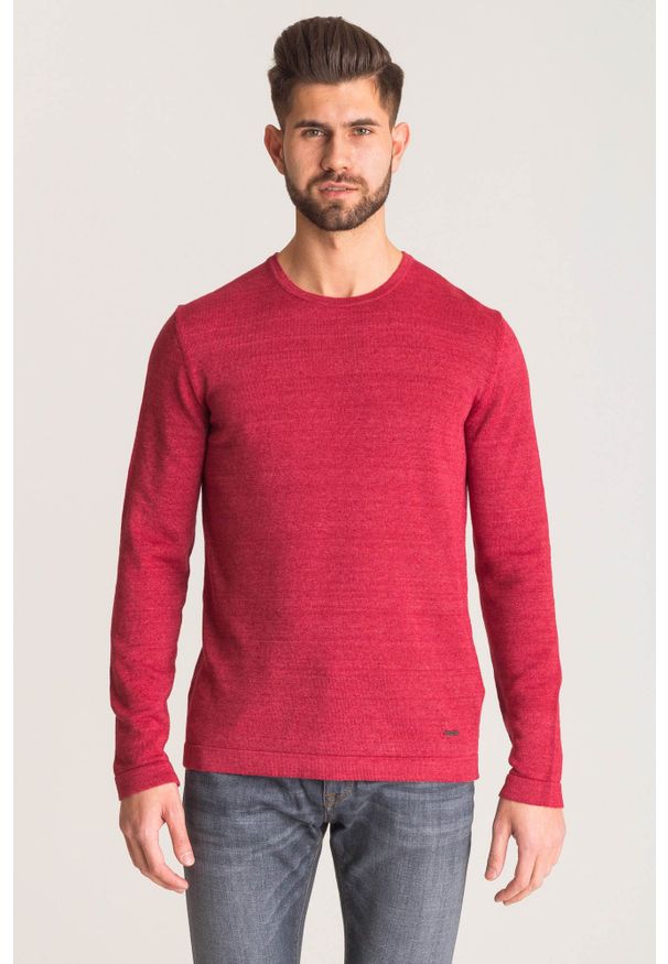 Czerwony sweter Joop! Collection z aplikacjami