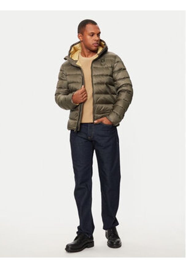 Blauer Kurtka puchowa 24WBLUC03023 683EG Zielony Regular Fit. Kolor: zielony. Materiał: syntetyk