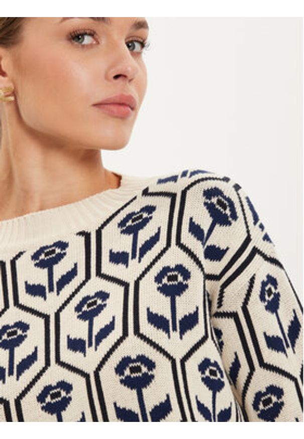 Weekend Max Mara Sweter Oeon 2425366241 Kolorowy Relaxed Fit. Materiał: bawełna. Wzór: kolorowy