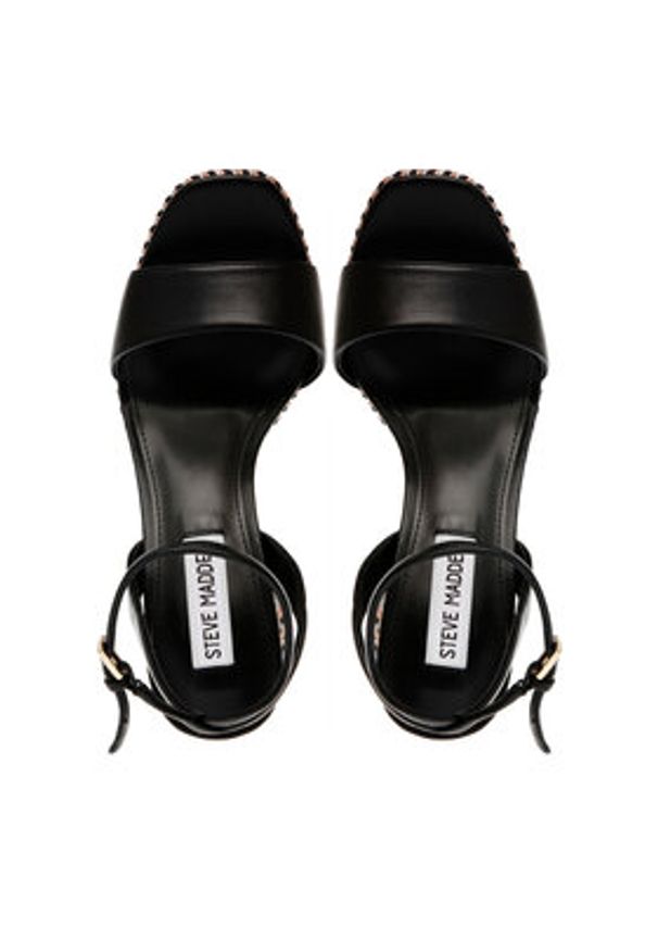 Steve Madden Sandały La verne Sandal SM11002976-02002-001 Czarny. Kolor: czarny. Materiał: skóra