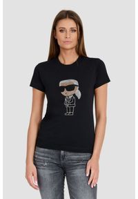 Karl Lagerfeld - KARL LAGERFELD Czarny t-shirt Ikonik 2.0. Kolor: czarny #1