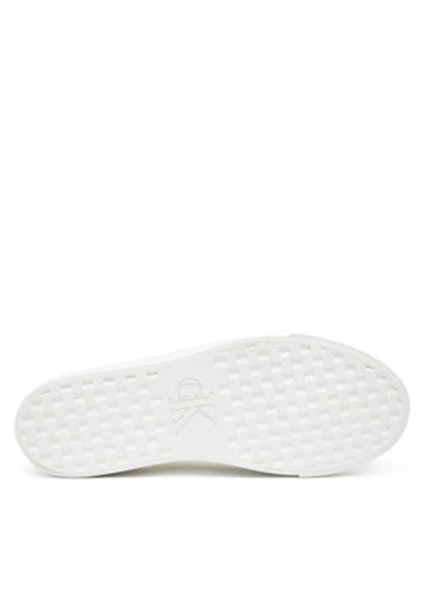 Calvin Klein Jeans Tenisówki Vulc Flatform Ctn Logo Tag YW0YW01838 Biały. Kolor: biały. Materiał: materiał