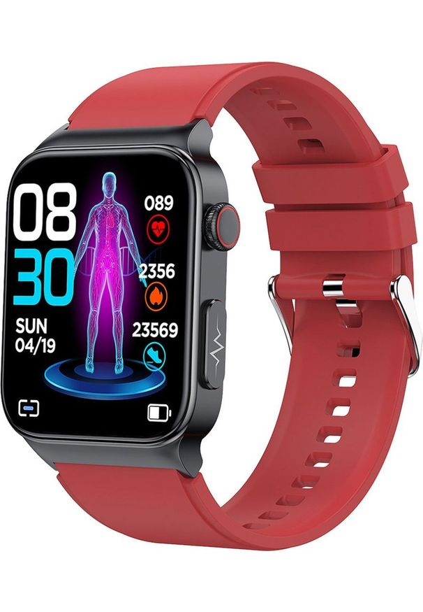 WATCHMARK - Smartwatch Watchmark Cardio One Czerwony. Rodzaj zegarka: smartwatch. Kolor: czerwony