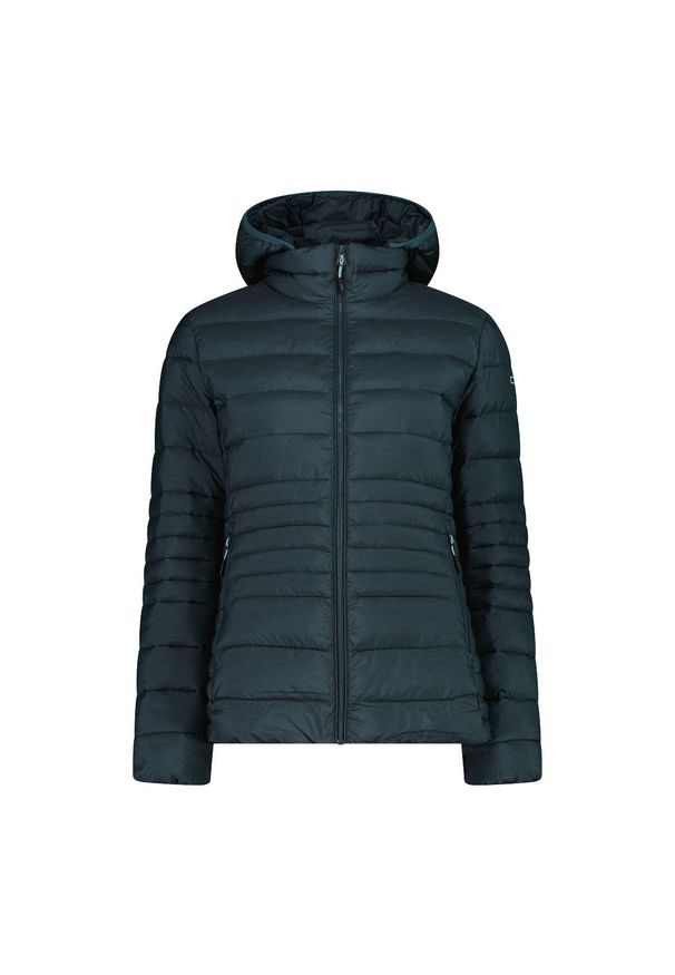 Kurtka puchowa z kapturem na zamek Sorona Aura damska CMP. Typ kołnierza: kaptur. Kolor: zielony. Materiał: puch