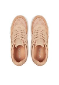 Guess Sneakersy FLPR2D FAL12 Beżowy. Kolor: beżowy. Materiał: skóra