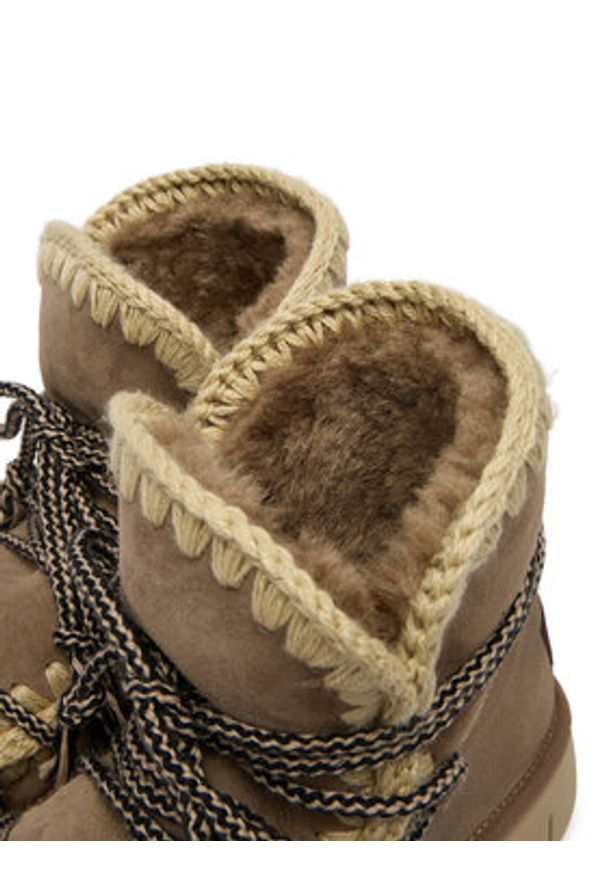 Mou Śniegowce MU.FW531024A Szary. Kolor: szary. Materiał: skóra, zamsz