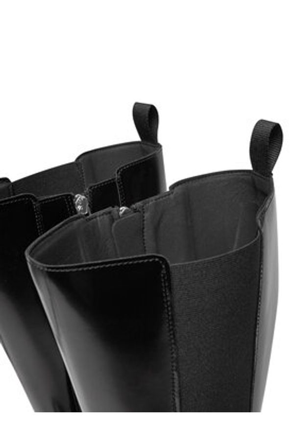 Hugo Oficerki Kris 50529861 Czarny. Kolor: czarny. Materiał: skóra