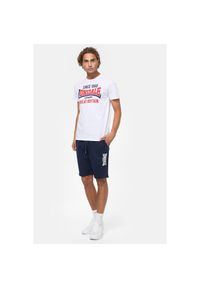 Krótka Lonsdale Fringford. Kolor: niebieski. Materiał: tkanina, guma. Długość: krótkie. Wzór: nadruk #1