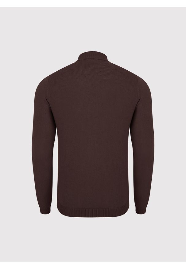 Pako Lorente - PAKO LORENTE – Brązowy półgolf męski. Kolor: brązowy. Materiał: poliamid, wiskoza. Wzór: gładki, ze splotem