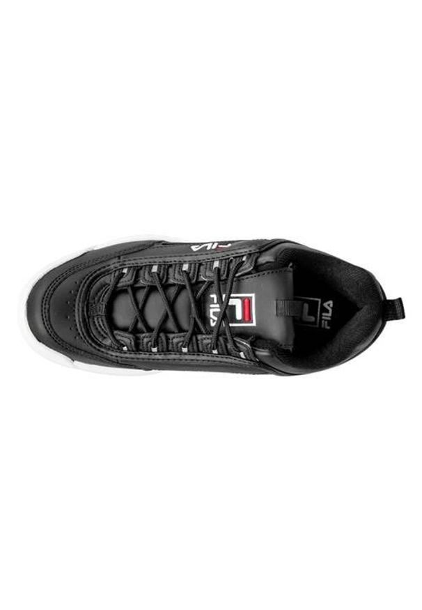 Buty do chodzenia damskie Fila Disruptor Low. Zapięcie: sznurówki. Kolor: czarny. Materiał: tkanina, materiał, syntetyk. Szerokość cholewki: normalna. Sport: turystyka piesza