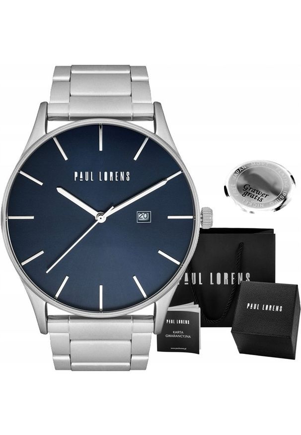 Zegarek Paul Lorens Zegarek męski DELUCE-6C1 Z GRAWEREM