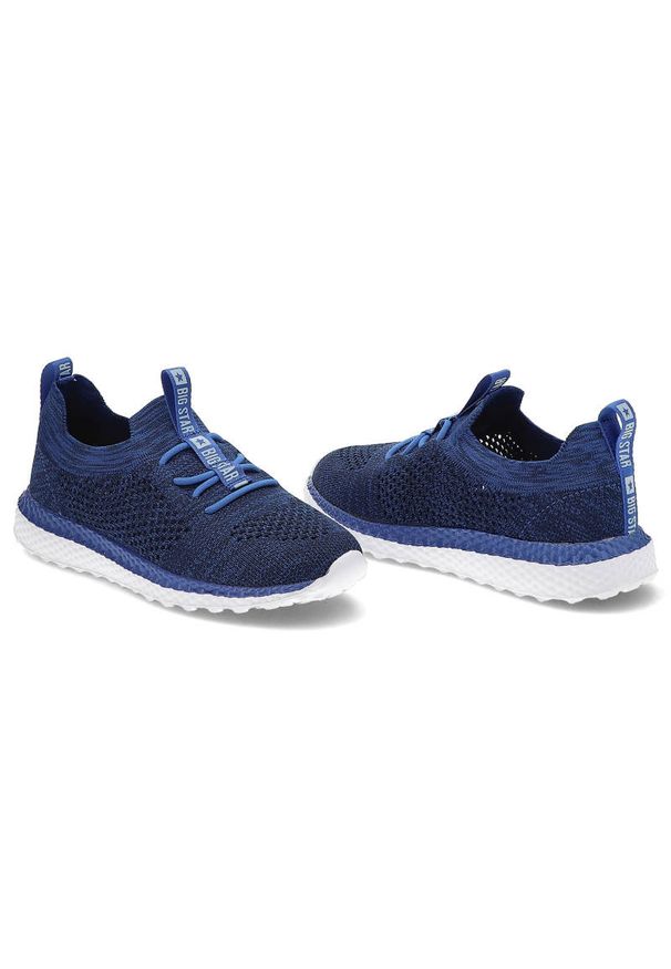 Big-Star - Niebieskie Sneakersy Big Star Wygodne Buty Dziecięce. Zapięcie: bez zapięcia. Kolor: niebieski. Materiał: materiał. Szerokość cholewki: normalna. Wzór: aplikacja