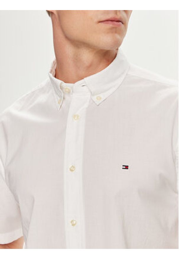 TOMMY HILFIGER - Tommy Hilfiger Koszula MW0MW33809 Biały Regular Fit. Kolor: biały. Materiał: bawełna
