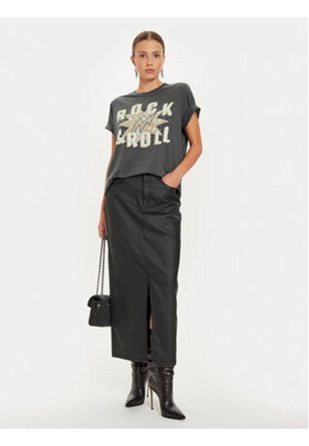Vero Moda T-Shirt Boda Caty 10315697 Szary Regular Fit. Kolor: szary. Materiał: bawełna
