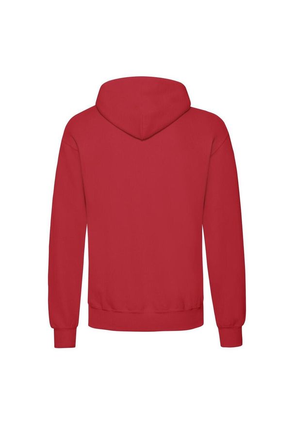 FRUIT OF THE LOOM - Męska Klasyczna Bluza Z Kapturem. Typ kołnierza: kaptur. Kolor: czerwony