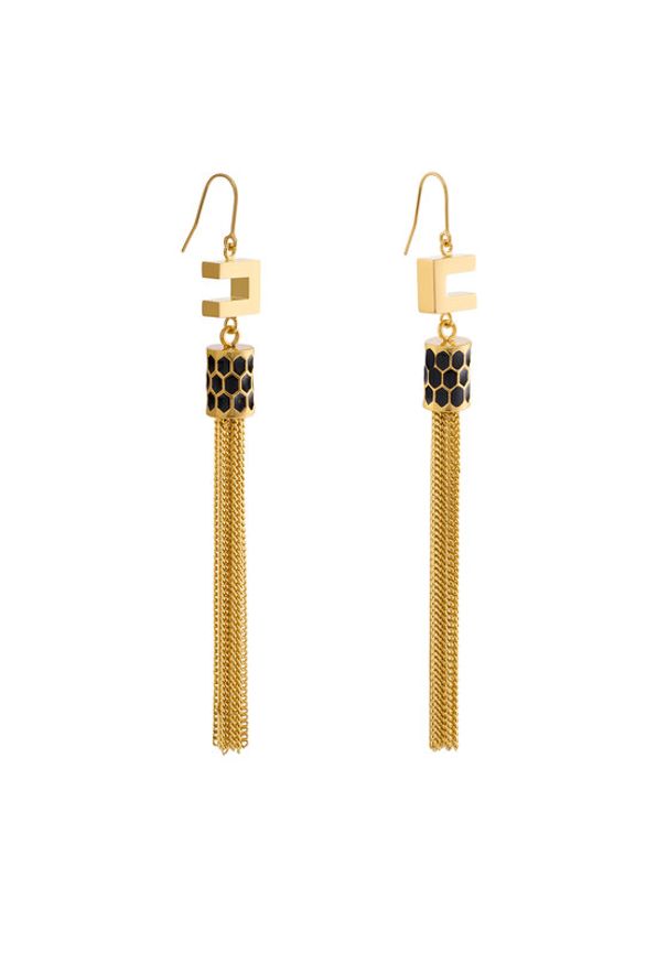 Elisabetta Franchi Kolczyki OR-50A-57E2-V260 Złoty. Materiał: metalowe. Kolor: złoty