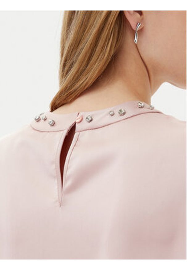 Imperial Bluzka RIC3JBA Różowy Regular Fit. Kolor: różowy. Materiał: syntetyk