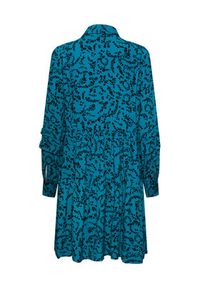 YAS Sukienka koszulowa 26030607 Niebieski Regular Fit. Kolor: niebieski. Materiał: wiskoza. Typ sukienki: koszulowe #5