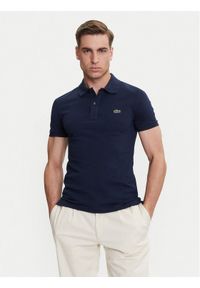 Lacoste Polo PH4012 Granatowy Slim Fit. Typ kołnierza: polo. Kolor: niebieski. Materiał: bawełna
