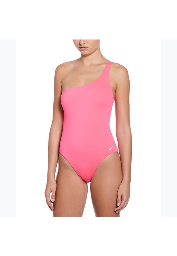 Strój pływacki jednoczęściowy damski Nike Essential Asymmetrical. Kolor: różowy