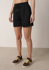 Born2be - Czarny Letni Komplet z Bawełny i Wiskozy T-shirt i Szorty Celinai. Kolor: czarny. Materiał: wiskoza, bawełna #8