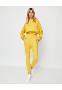 JOANNA MUZYK - Żółte spodnie dresowe Sabrina. Stan: podwyższony. Kolor: żółty. Materiał: dresówka #2