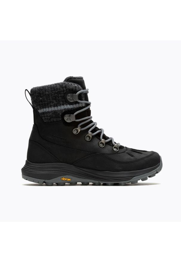 Buty trekkingowe damskie Merrell Siren 4 Thermo Mid Zip Wp. Wysokość cholewki: za kostkę. Zapięcie: sznurówki. Kolor: czarny. Materiał: tkanina, skóra. Szerokość cholewki: normalna. Styl: sportowy