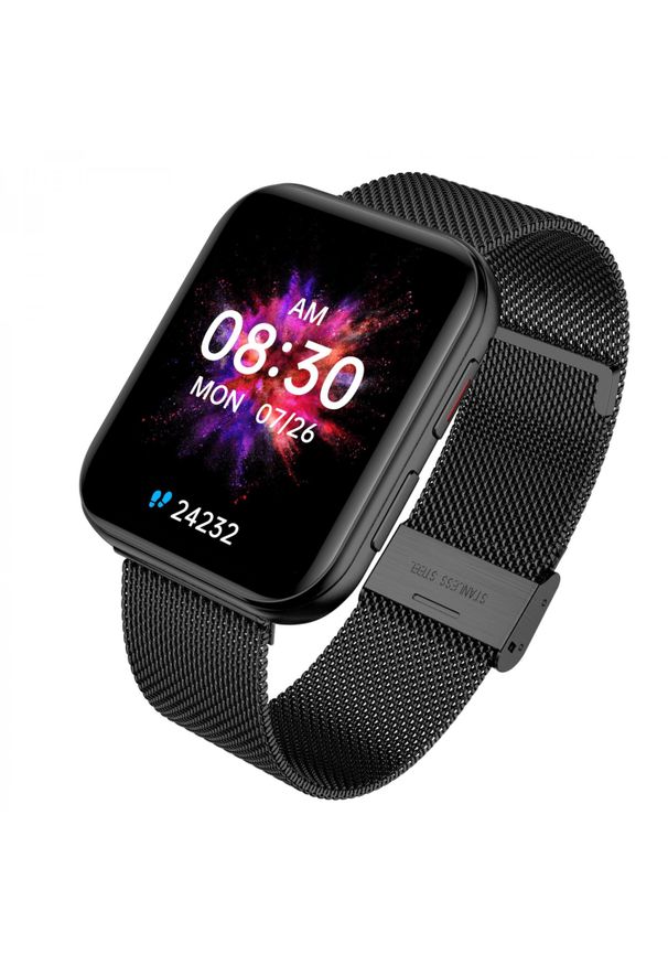 GARETT - Smartwatch Garett GRC Maxx czarny stalowy. Rodzaj zegarka: smartwatch. Kolor: wielokolorowy, czarny, szary. Styl: klasyczny, elegancki, sportowy
