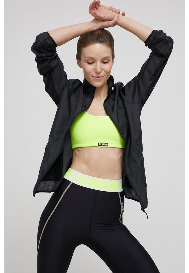 adidas Performance kurtka do biegania RI 3B kolor czarny przejściowa. Kolor: czarny. Materiał: poliester, tkanina, materiał
