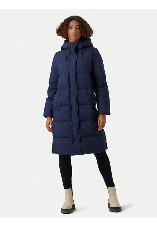 Vero Moda Płaszcz zimowy Erica Holly 10251595 Granatowy Regular Fit. Kolor: niebieski. Materiał: syntetyk. Sezon: zima
