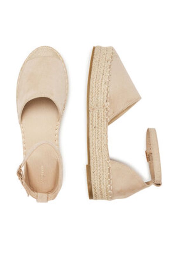 DeeZee Espadryle WSS990-215 Beżowy. Kolor: beżowy. Materiał: materiał