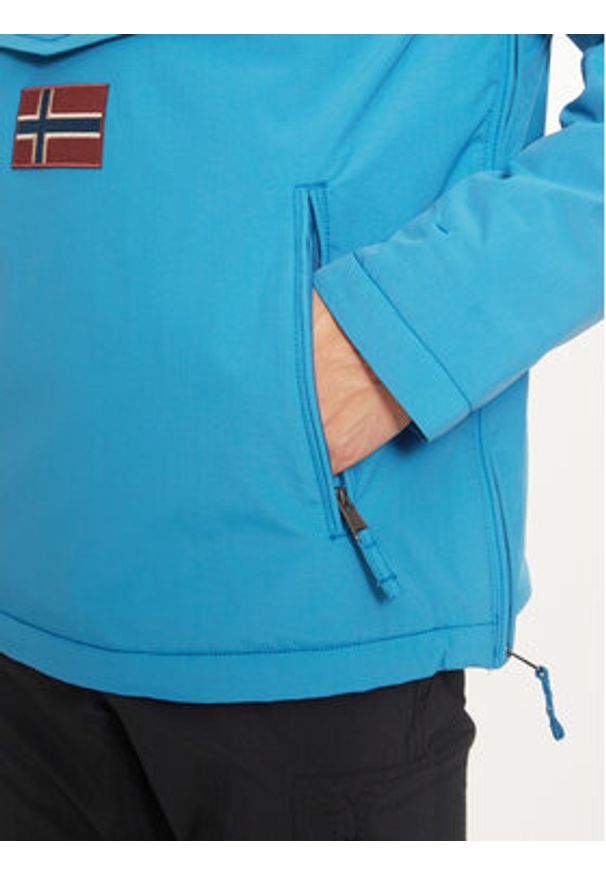 Napapijri Kurtka anorak Rainforest Pocket 2 NP0A4GMD Niebieski Regular Fit. Kolor: niebieski. Materiał: syntetyk