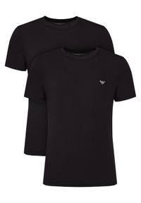 Emporio Armani Underwear Komplet 2 t-shirtów EM000391 AF10776 MC005 Czarny Regular Fit. Kolor: czarny. Materiał: bawełna
