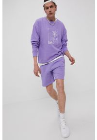 adidas Originals Bluza bawełniana HB1829 męska kolor fioletowy z nadrukiem. Okazja: na co dzień. Kolor: fioletowy. Materiał: bawełna. Wzór: nadruk. Styl: casual